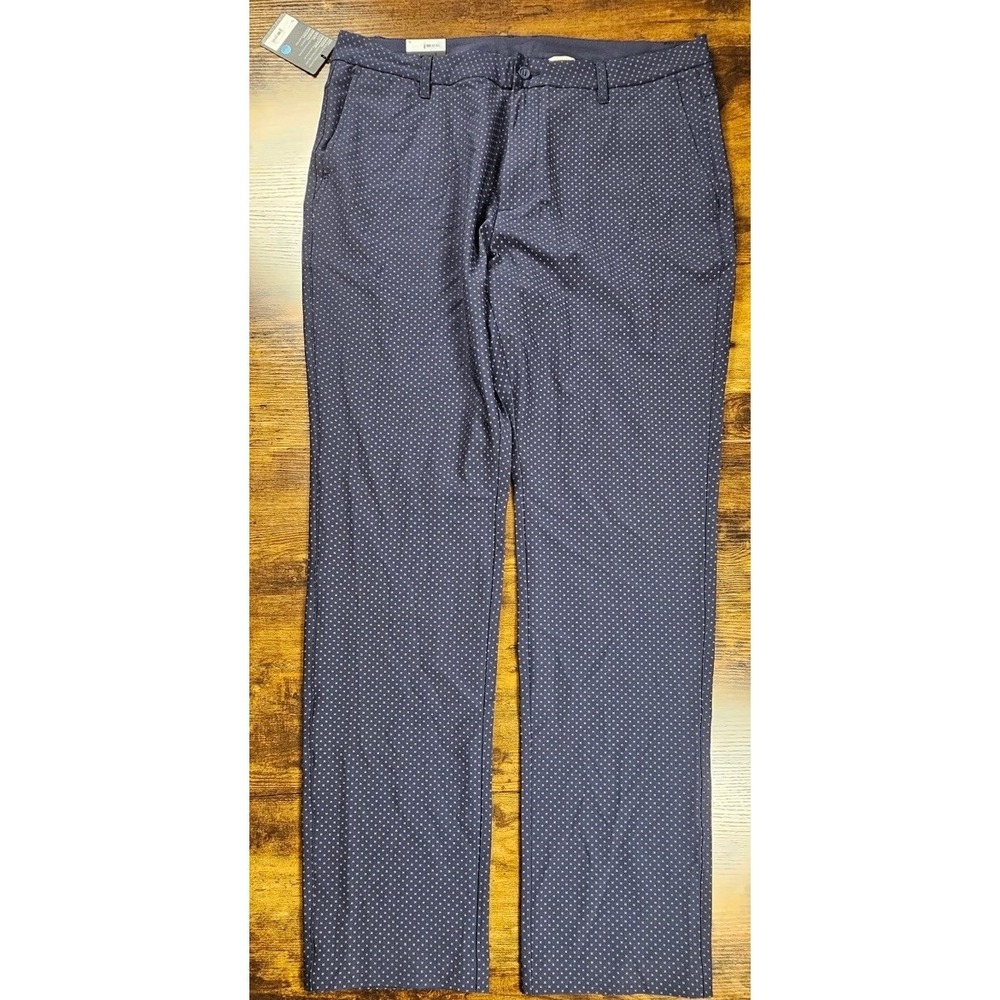 FootJoy Golf Pants Men's 38 X 34 Micro Print Performance Tour Fit Navy‎ NWT